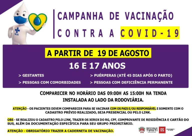 CAMPANHA DE VACINAÇÃO CONTRA A COVID-19