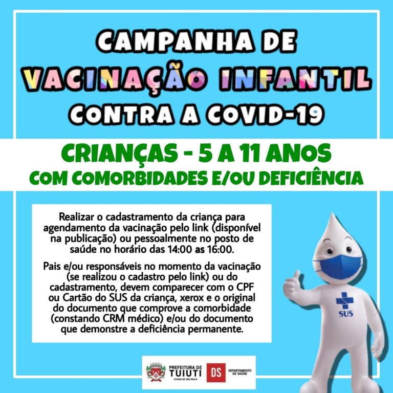 CAMPANHA DE VACINAÇÃO INFANTIL CONTRA COVID-19