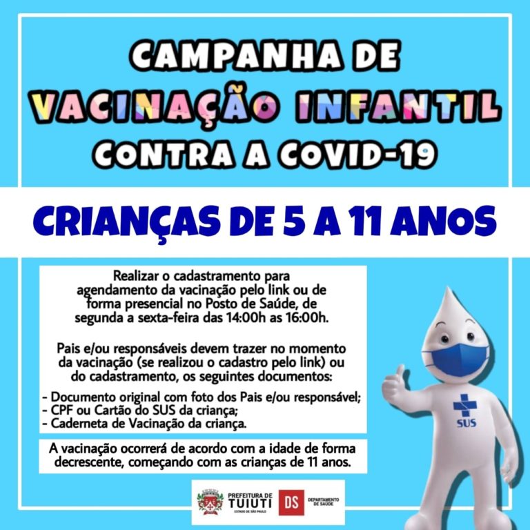 CAMPANHA DE VACINAÇÃO INFANTIL CONTRA COVID-19