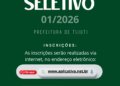 Prefeitura de Tuiuti abre Processo Seletivo 01/2026