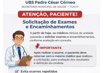 UBS Padre César Córneo inicia novo fluxo para solicitação de exames e encaminhamentos