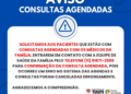 AVISO – CONSULTAS AGENDADAS