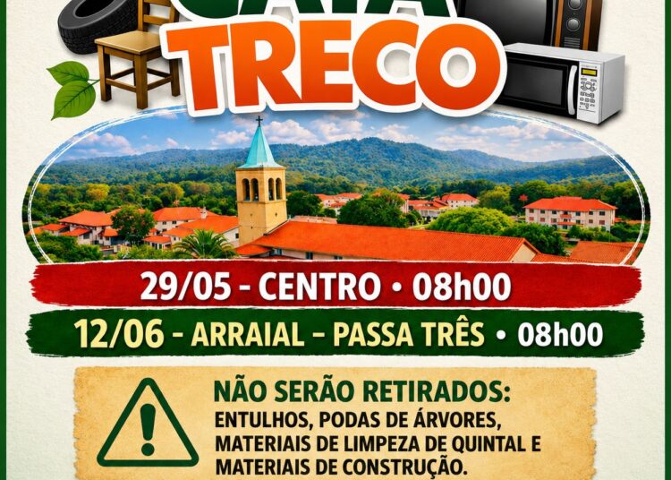 Prefeitura de Tuiuti realiza ação “Cata Treco” para descarte consciente de materiais