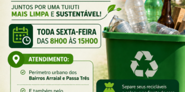 Prefeitura de Tuiuti reforça coleta seletiva e incentiva descarte consciente de recicláveis