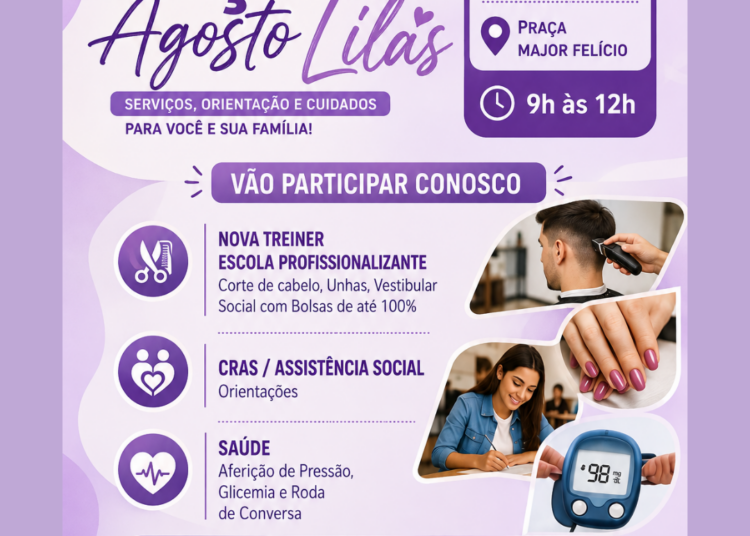 Ação Agosto Lilás leva serviços gratuitos e orientações à população de Tuiuti